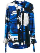 Alexander Mcqueen Rose Print Shirt - Blue