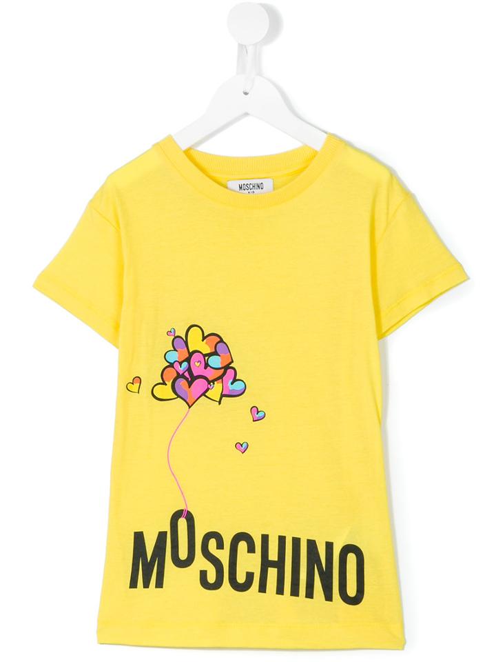Moschino Kids - Logo Print T-shirt - Kids - Cotton - 6 Yrs, Yellow/orange
