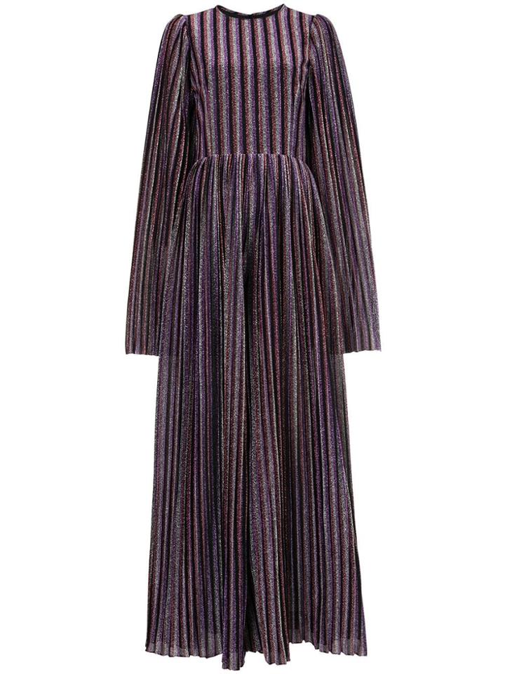 Semsem Lurex Stripe Jumpsuit - Purple