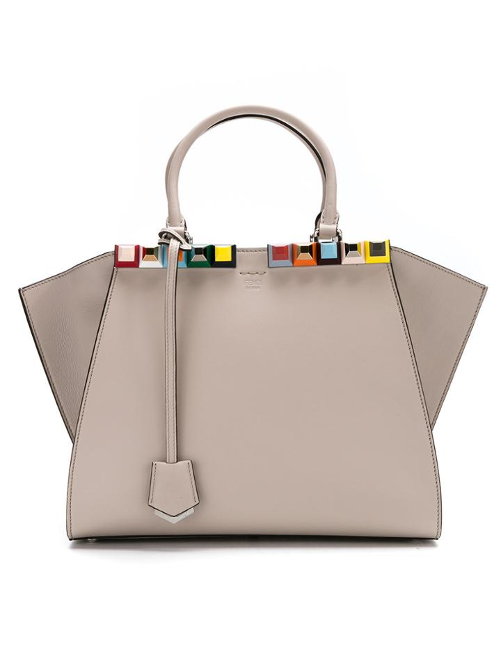 Fendi 3jours Studded Tote Bag - Nude & Neutrals