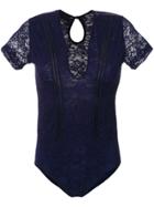 Andrea Bogosian Lace Bodysuit - Blue