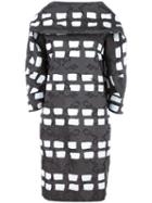 Vivienne Westwood Anglomania Geometric Patten Shift Dress, Women's, Size: 38, Black, Viscose/cotton/spandex/elastane