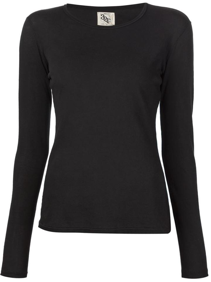321 Long-sleeve T-shirt, Women's, Size: Xs, Black, Cotton