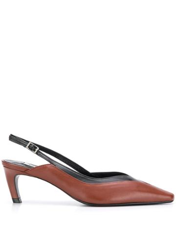 Salondeju Two-tone Front Pumps - Brown