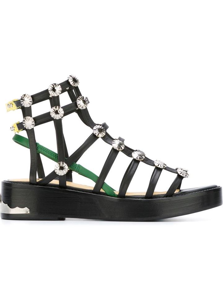 Toga Low Heel Gladiator Sandals
