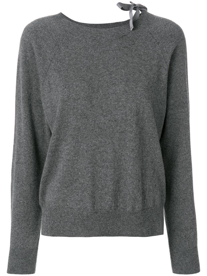 Semicouture Ribbon Detail Jumper - Grey