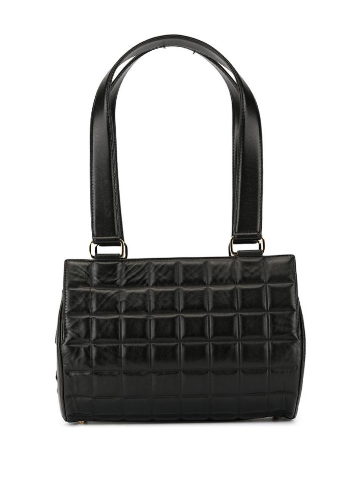 Chanel Pre-owned Choco Bar Cc Round Shoulder Bag - Black