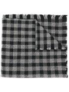 Twin-set Knitted Checked Scarf - Black