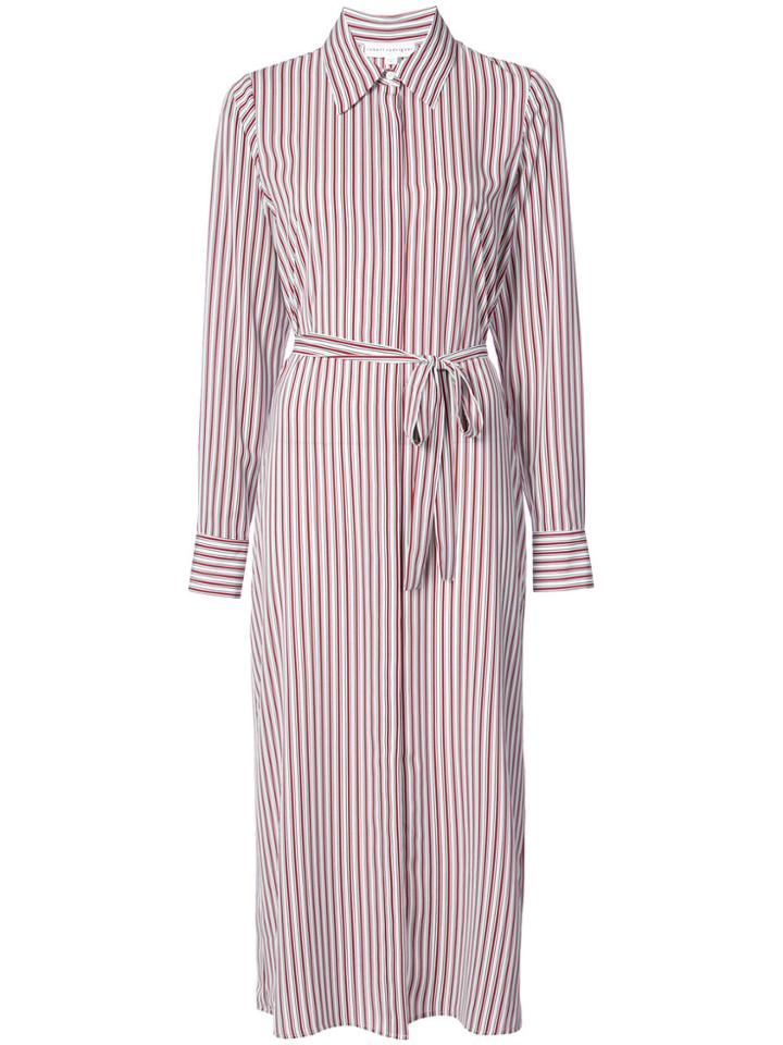 Robert Rodriguez Striped Shirt Dress - Red