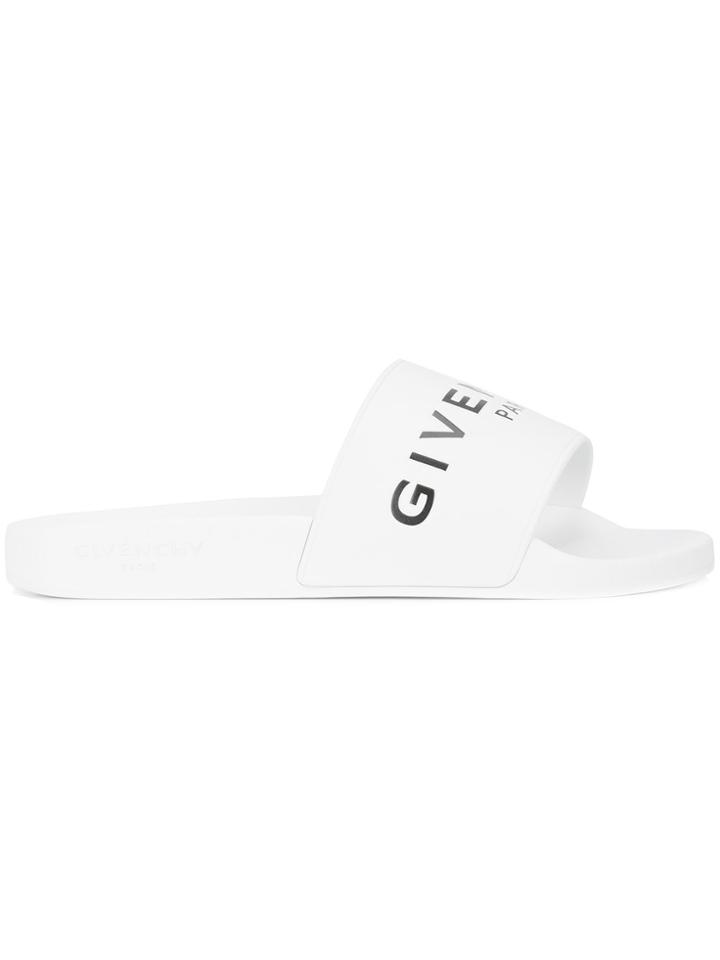 Givenchy Logo Slides - White