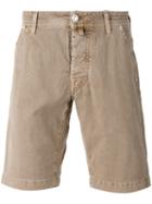 Jacob Cohen Denim Shorts, Men's, Size: 36, Brown, Cotton/linen/flax/spandex/elastane