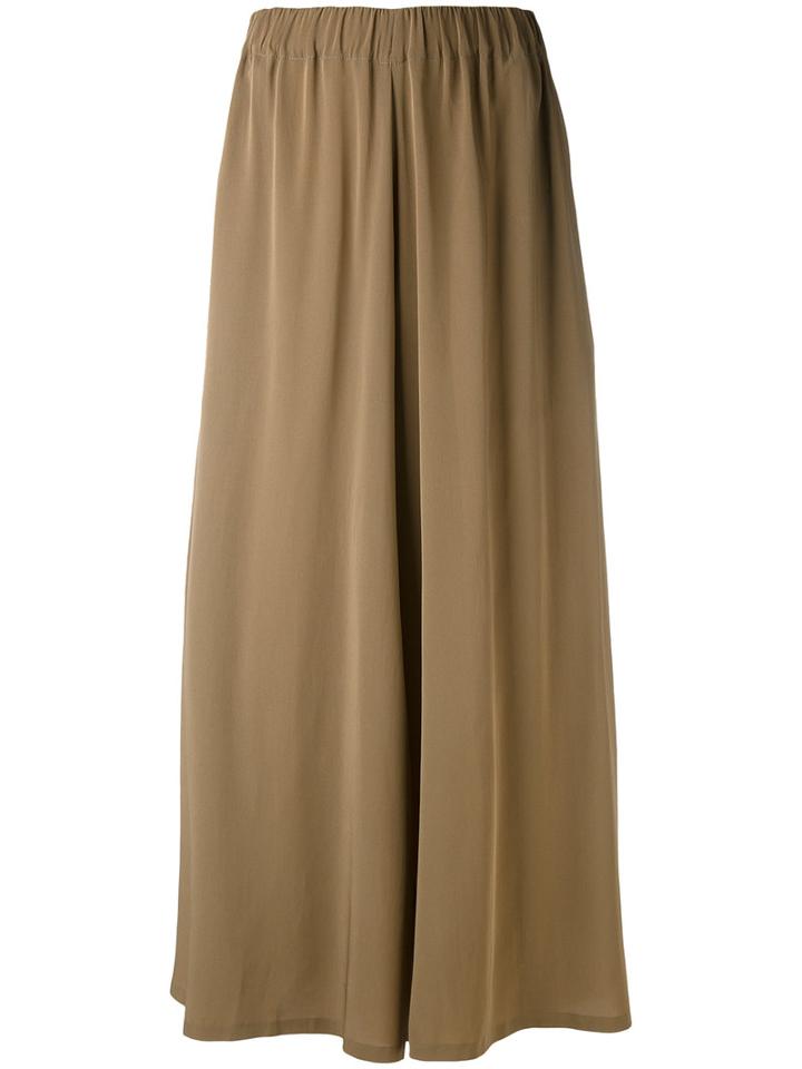 Piazza Sempione - High-waisted Culottes - Women - Silk/acetate - 38, Nude/neutrals, Silk/acetate