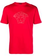 Versace Embellished Medusa T-shirt - Red