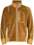 And Wander Yellow High Loft Fleece Jacket - Brown