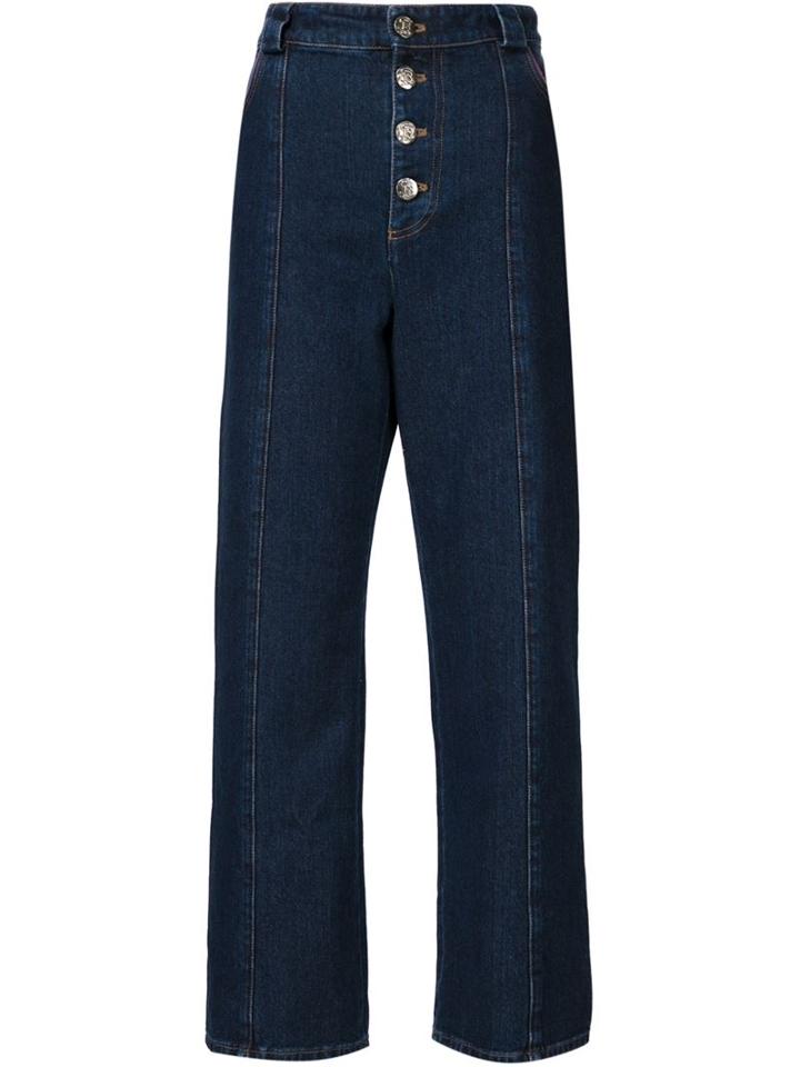 Sonia Rykiel High-waisted Jeans, Women's, Size: 42, Blue, Cotton