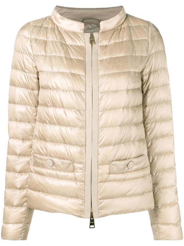 Herno Padded Zipped Jacket - Neutrals