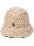 Maison Michel Logo Woven Bucket Hat - Neutrals