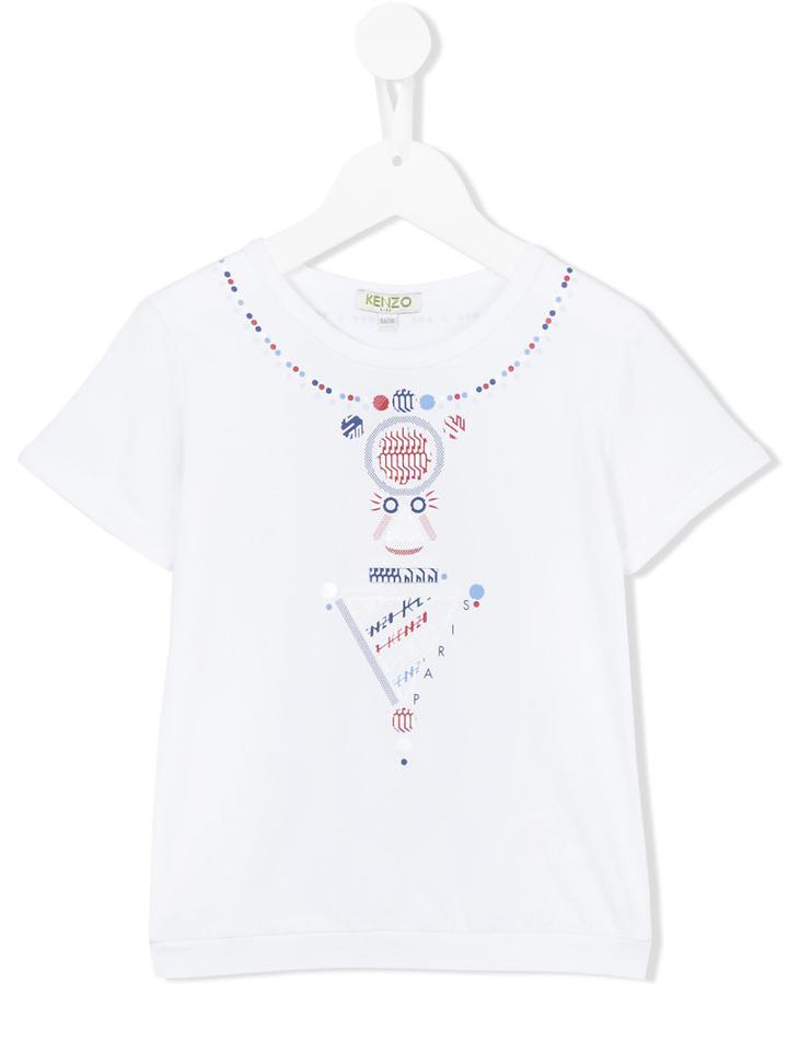 Kenzo Kids Printed T-shirt, Girl's, Size: 8 Yrs, White