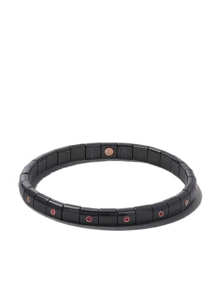 Roberto Demeglio 18kt Rose Gold Pura Ceramic And Ruby Bracelet - Black