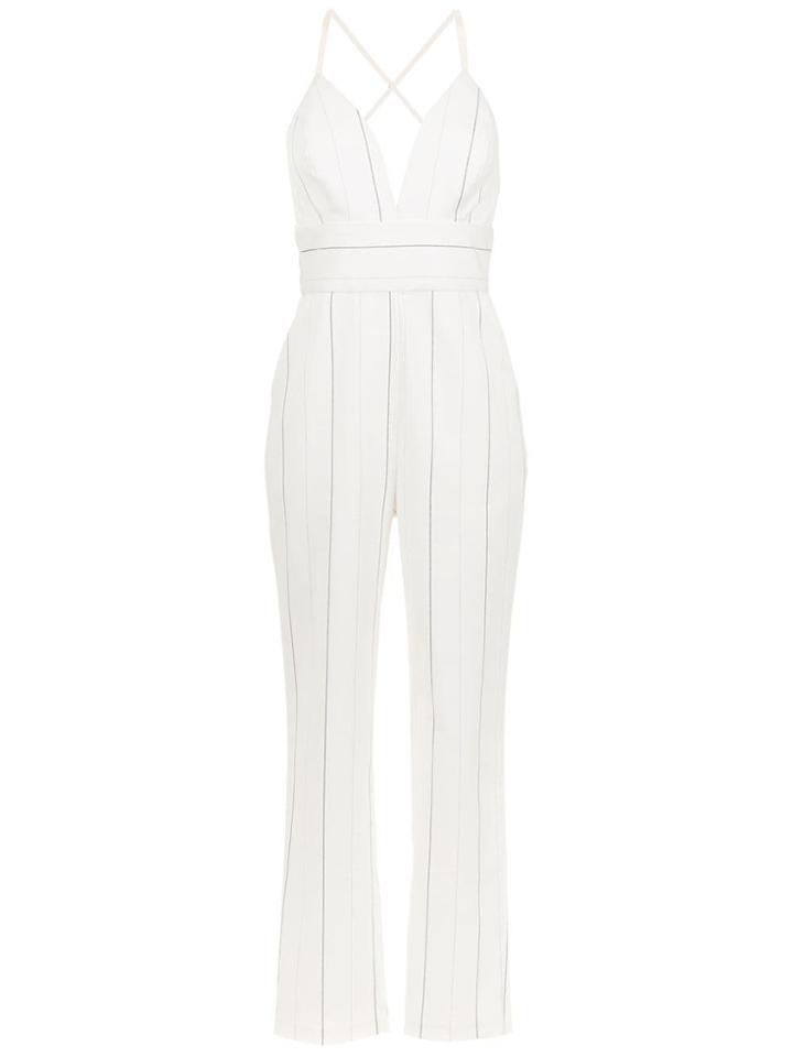 Tufi Duek Jumpsuit With Deep V-neck - White