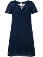 Twin-set Crochet Mini-dress, Women's, Size: Medium, Blue, Viscose/polyamide