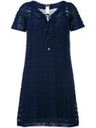 Twin-set Crochet Mini-dress, Women's, Size: Medium, Blue, Viscose/polyamide