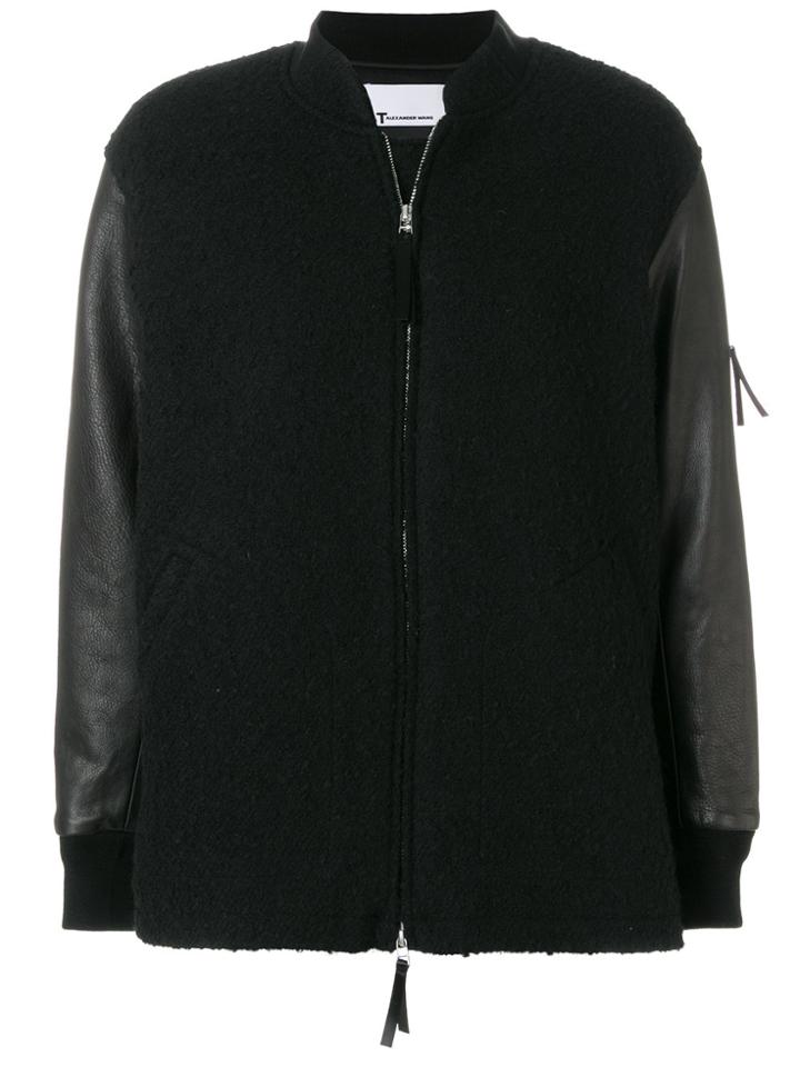 T By Alexander Wang Knitted Bomber Jacket - Black