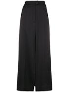 Cédric Charlier Front Slit Skirt - Black