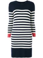 Chinti And Parker - Knitted Breton Striped Dress - Women - Merino - L, Blue, Merino