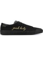 Saint Laurent Yeah Baby Sneakers, Men's, Size: 40.5, Black, Cotton/rubber/leather