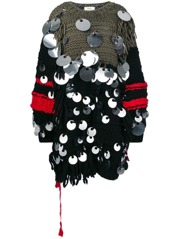 Ports 1961 Oversized Sequin Sweater Dress - Multicolour