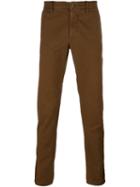 Incotex Chino Trousers, Men's, Size: 36, Brown, Cotton/spandex/elastane