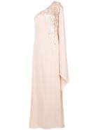 Tadashi Shoji Embellished One-shoulder Gown - Pink