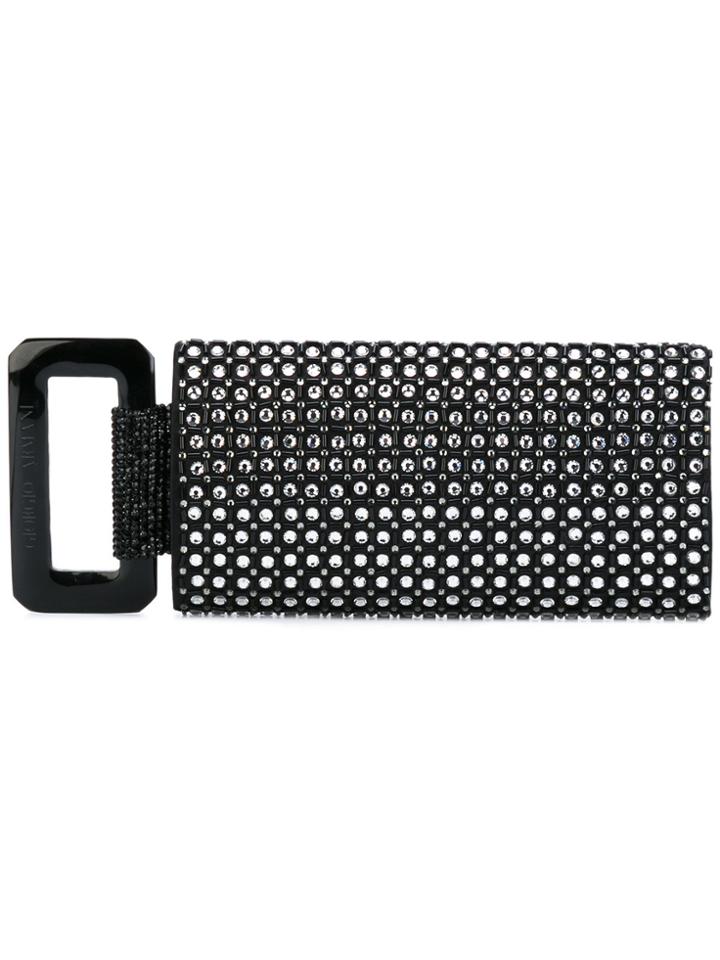 Giorgio Armani Vintage Beaded Clutch - Black