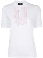 Dsquared2 Polo Shirt With Frill Embellishments - White