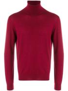 Canali Roll Neck Sweatshirt - Red