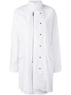 Chalayan - Open Collar Long Sleeve Dress - Women - Cotton - 40, White, Cotton