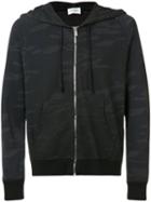 Camouflage Cardigan With Hood - Men - Cotton/acetate - Xl, Black, Cotton/acetate, Saint Laurent