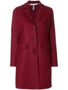 Harris Wharf London Single Breasted Coat - Red