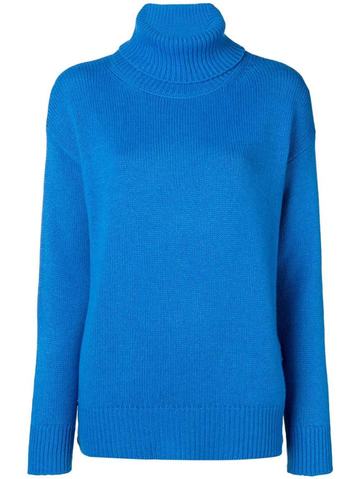 Etro High Neck Knit Sweater - Blue