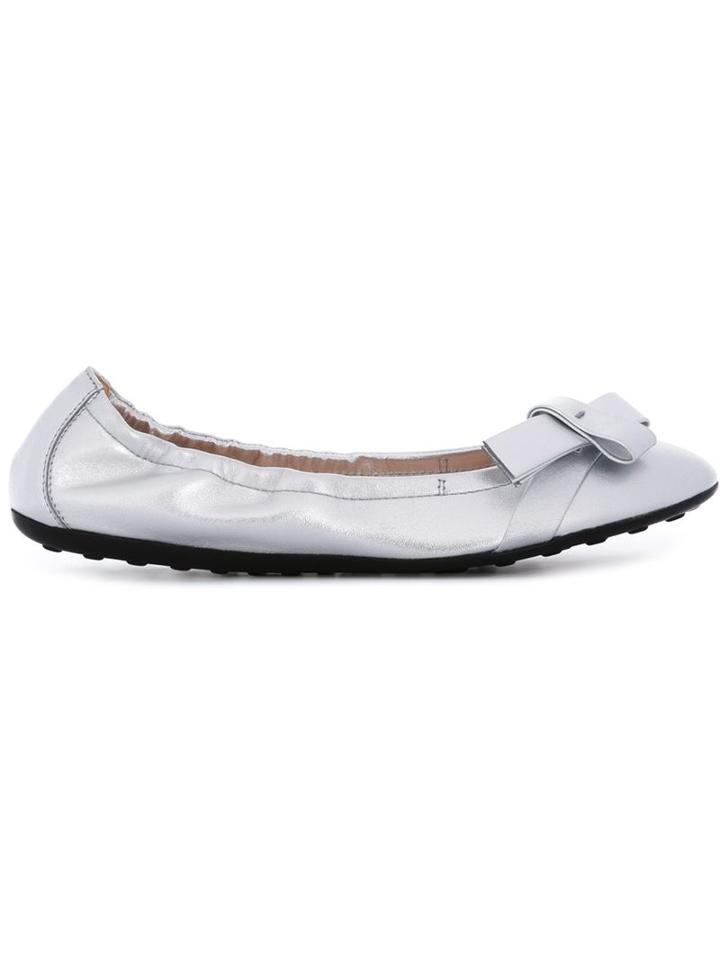 Tod's Bow Detail Glossy Ballerinas
