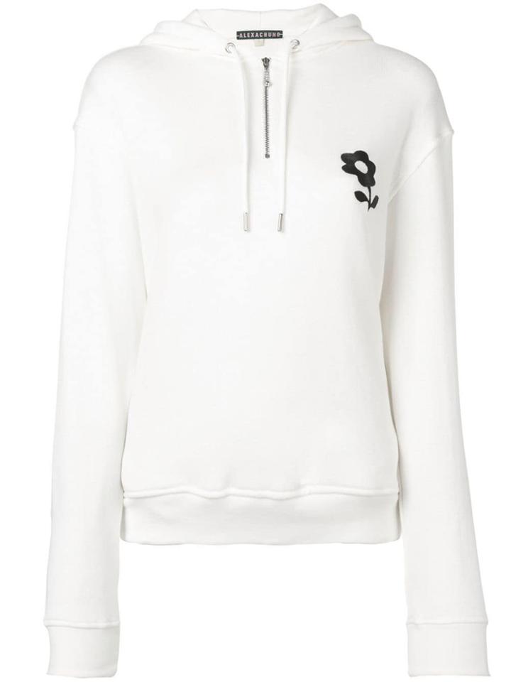 Alexa Chung Embroidered Flower Hoodie - White