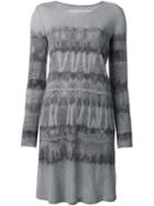 Raquel Allegra Tie-dye Jersey Dress, Women's, Size: 1, Grey, Cotton/polyester