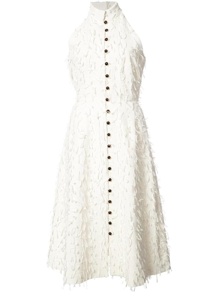 Novis Sleeveless Shirt Dress, Women's, Size: 4, White, Silk/cotton