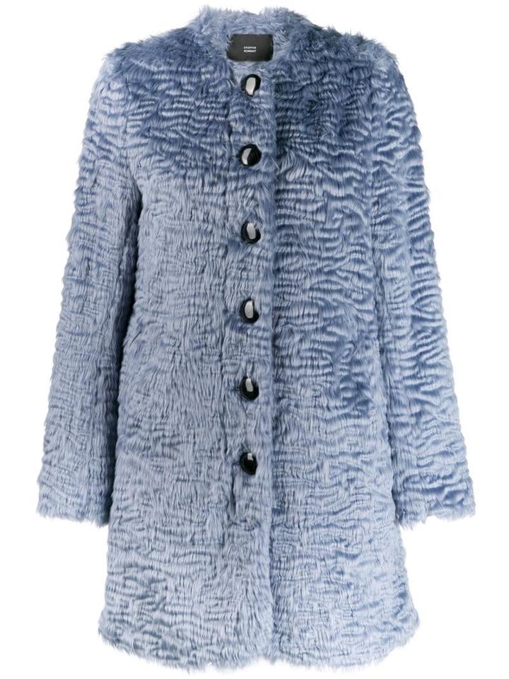 Steffen Schraut Faux-fur Coat - Blue