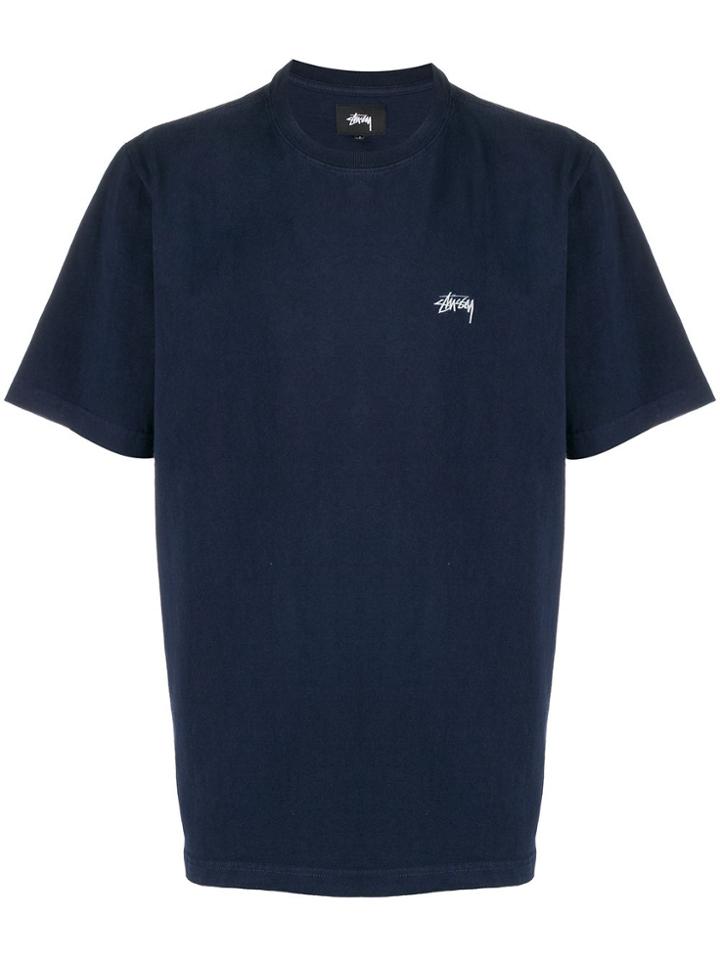 Stussy Logo Oversized T-shirt - Blue