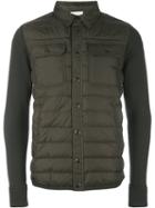 Moncler Knitted Sleeve Jacket, Men's, Size: Xl, Green, Acrylic/polyamide/virgin Wool