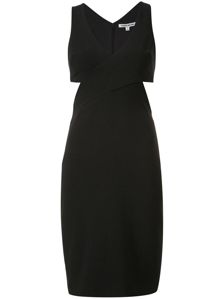 Elizabeth And James Cut-out Detail Dress, Women's, Size: 4, Black, Polyester/spandex/elastane/rayon