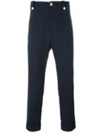 Pierre Balmain Marin Trousers, Size: 46, Blue, Cotton/polyamide/spandex/elastane