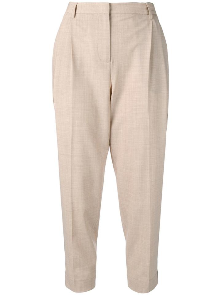 Lorena Antoniazzi Wool Cropped Trousers - Neutrals
